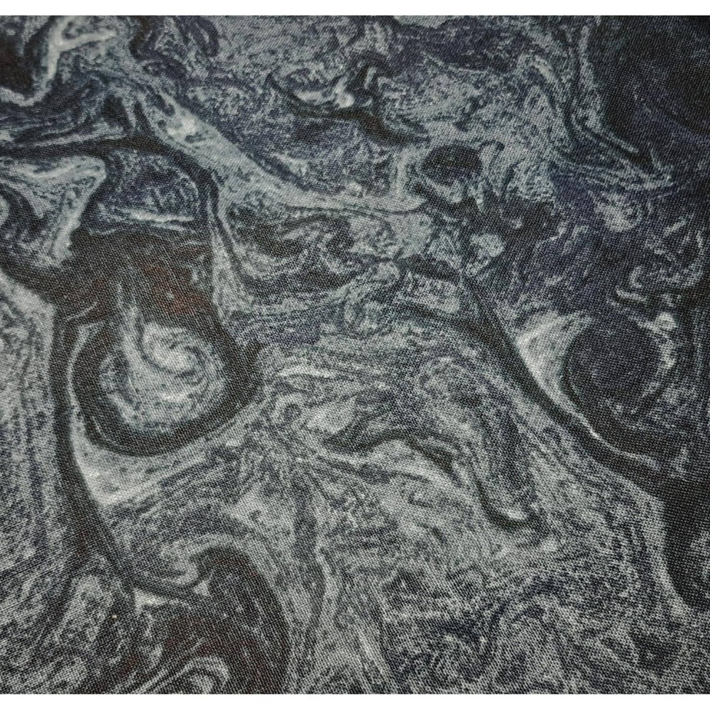 Dark Blue Marbled Swirl Blender Cotton Quilting Sewing Fabric 2 Yards Jo-Ann